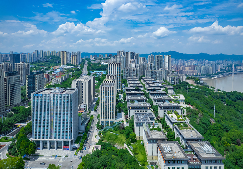 2023年8月4日，重慶，區(qū)塊鏈數字經濟產業(yè)園。